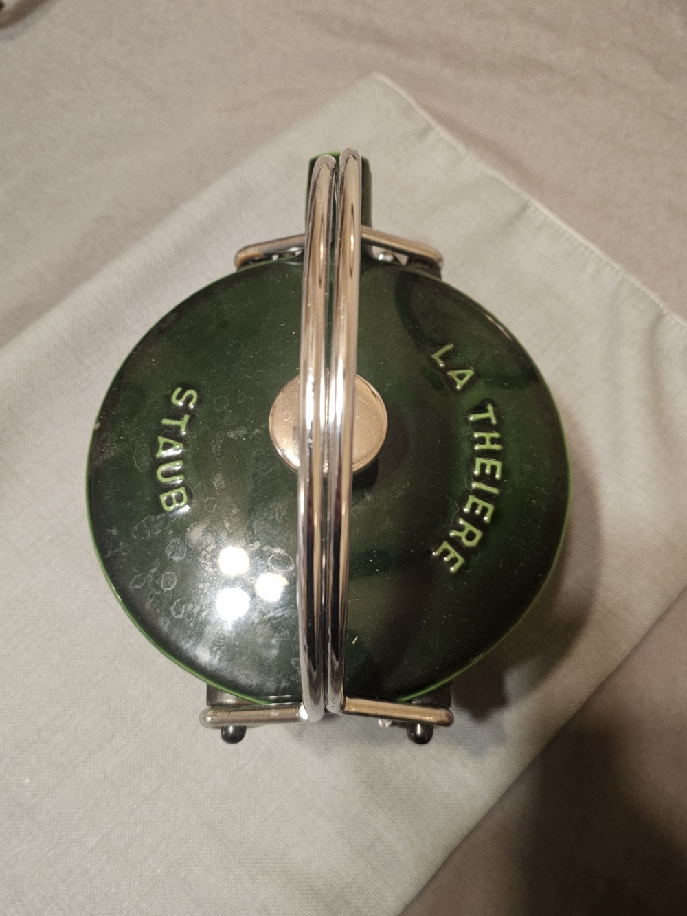 Staub Green Enamel Teapot with Gold-Tone Handle - Picture 5 of 6